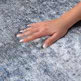 8' X 10' Blue And Ivory Abstract Shag Washable Area Rug With UV Protection - HomeRoots - Flyclothing LLC
