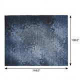 9' X 12' Blue And Ivory Abstract Shag Washable Area Rug With UV Protection - HomeRoots - Flyclothing LLC
