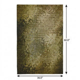 3' X 5' Brown And Ivory Abstract Shag Washable Area Rug With UV Protection - HomeRoots - Flyclothing LLC