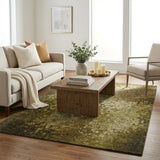 5' X 8' Brown And Ivory Abstract Shag Washable Area Rug With UV Protection - HomeRoots - Flyclothing LLC