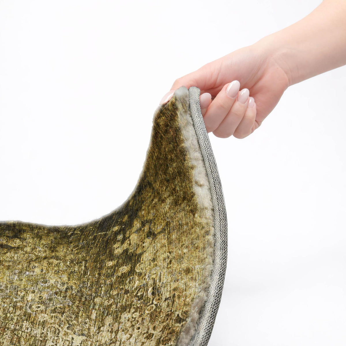 8' Brown And Ivory Abstract Shag Washable Round Rug With UV Protection - HomeRoots - Flyclothing LLC