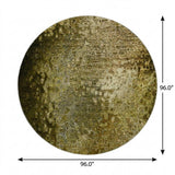 8' Brown And Ivory Abstract Shag Washable Round Rug With UV Protection - HomeRoots - Flyclothing LLC