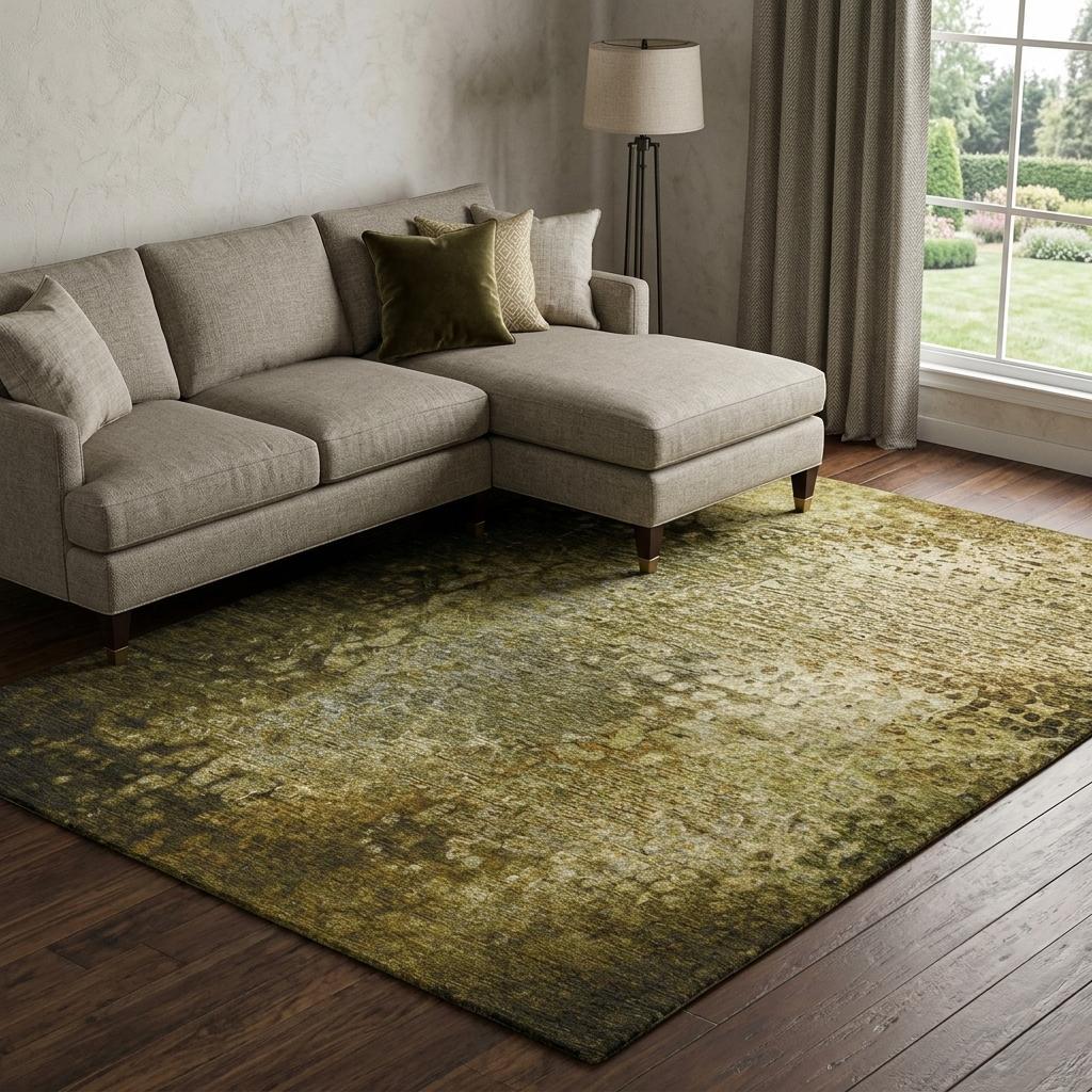 9' X 12' Brown And Ivory Abstract Shag Washable Area Rug With UV Protection - HomeRoots - Flyclothing LLC
