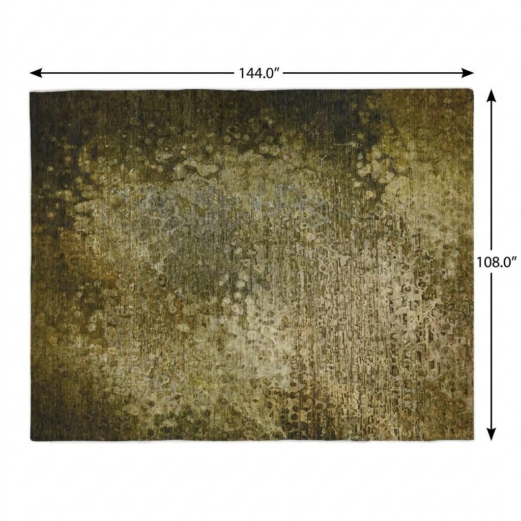 9' X 12' Brown And Ivory Abstract Shag Washable Area Rug With UV Protection - HomeRoots - Flyclothing LLC
