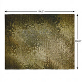 9' X 12' Brown And Ivory Abstract Shag Washable Area Rug With UV Protection - HomeRoots - Flyclothing LLC