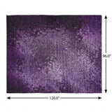 8' X 10' Purple And Ivory Abstract Shag Washable Area Rug With UV Protection - HomeRoots - Flyclothing LLC