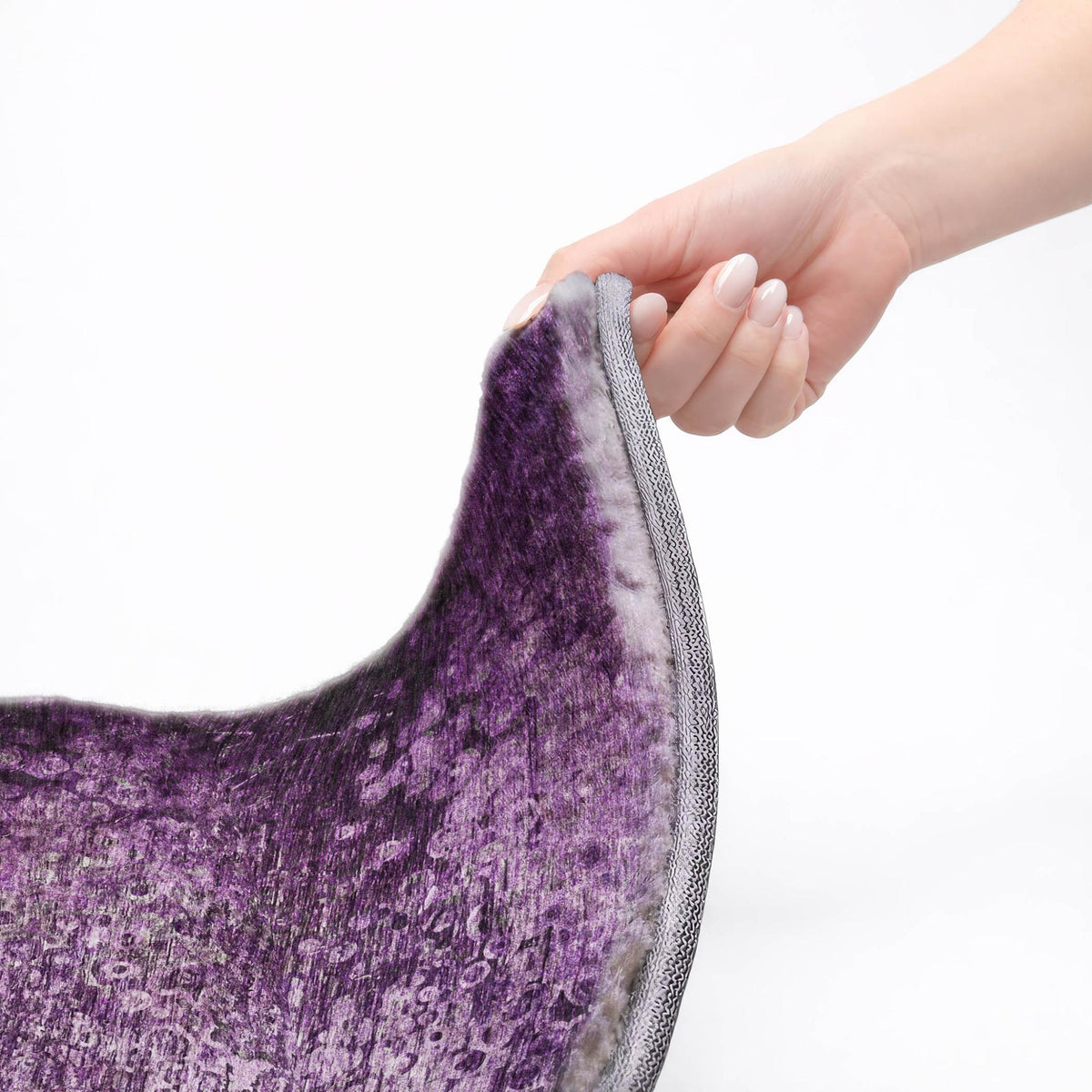 10' X 14' Purple And Ivory Abstract Shag Washable Area Rug With UV Protection - HomeRoots - Flyclothing LLC