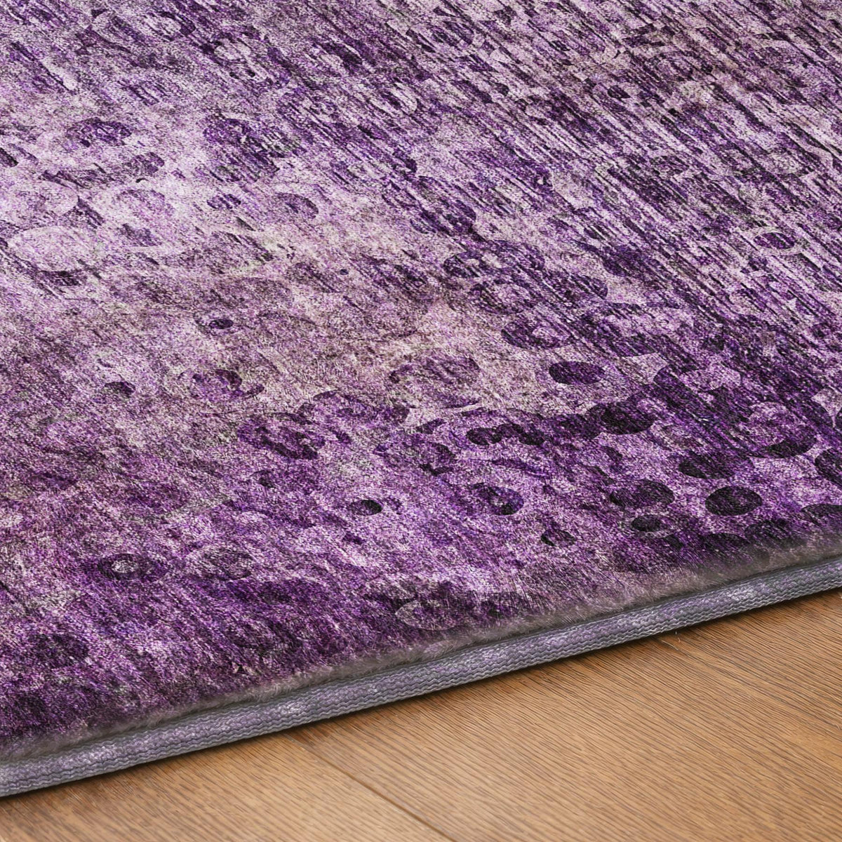 10' X 14' Purple And Ivory Abstract Shag Washable Area Rug With UV Protection - HomeRoots - Flyclothing LLC