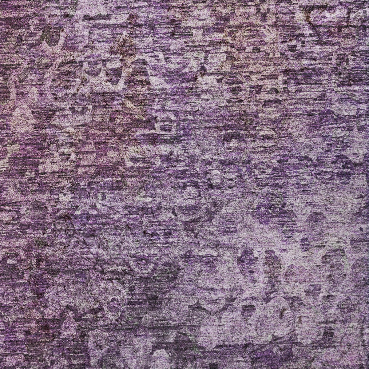 10' X 14' Purple And Ivory Abstract Shag Washable Area Rug With UV Protection - HomeRoots - Flyclothing LLC