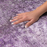 10' X 14' Purple And Ivory Abstract Shag Washable Area Rug With UV Protection - HomeRoots - Flyclothing LLC