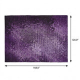10' X 14' Purple And Ivory Abstract Shag Washable Area Rug With UV Protection - HomeRoots - Flyclothing LLC