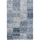 10' X 14' Denim Blue And Blue Floral Shag Washable Area Rug With UV Protection - HomeRoots - Flyclothing LLC