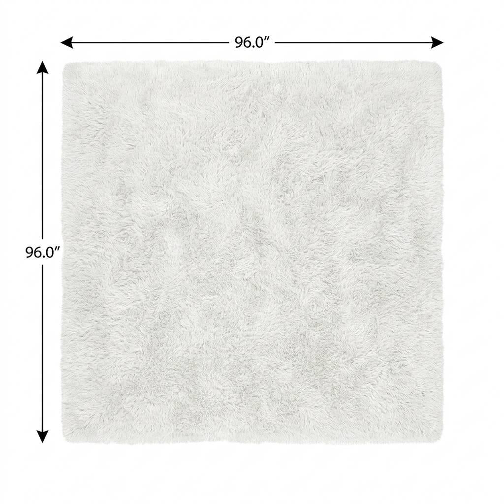 8' Green And Gray Floral Shag Washable Round Rug With UV Protection - HomeRoots - Flyclothing LLC