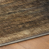 8' Chocolate And Brown Abstract Shag Washable Round Rug With UV Protection - HomeRoots - Flyclothing LLC