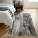 3' X 5' Gray And Black Abstract Shag Washable Area Rug With UV Protection - HomeRoots - Flyclothing LLC