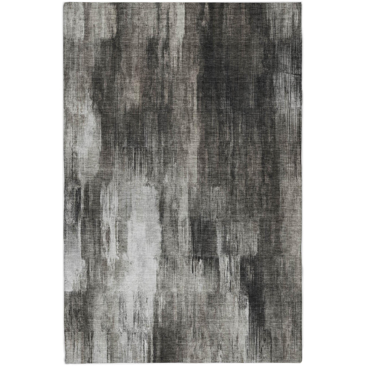 3' X 5' Gray And Black Abstract Shag Washable Area Rug With UV Protection - HomeRoots - Flyclothing LLC