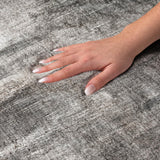 8' X 10' Gray And Black Abstract Shag Washable Area Rug With UV Protection - HomeRoots - Flyclothing LLC