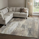 8' X 10' Taupe And Beige Abstract Shag Washable Area Rug With UV Protection - HomeRoots - Flyclothing LLC