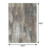 10' X 14' Taupe And Beige Abstract Shag Washable Area Rug With UV Protection - HomeRoots - Flyclothing LLC