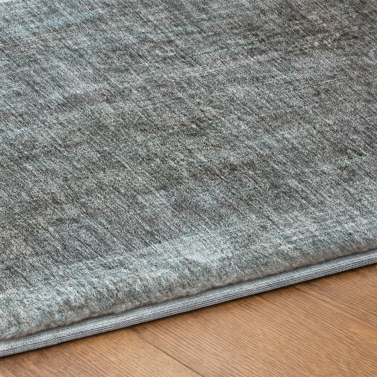8' X 10' Teal And Ivory Abstract Shag Washable Area Rug With UV Protection - HomeRoots - Flyclothing LLC