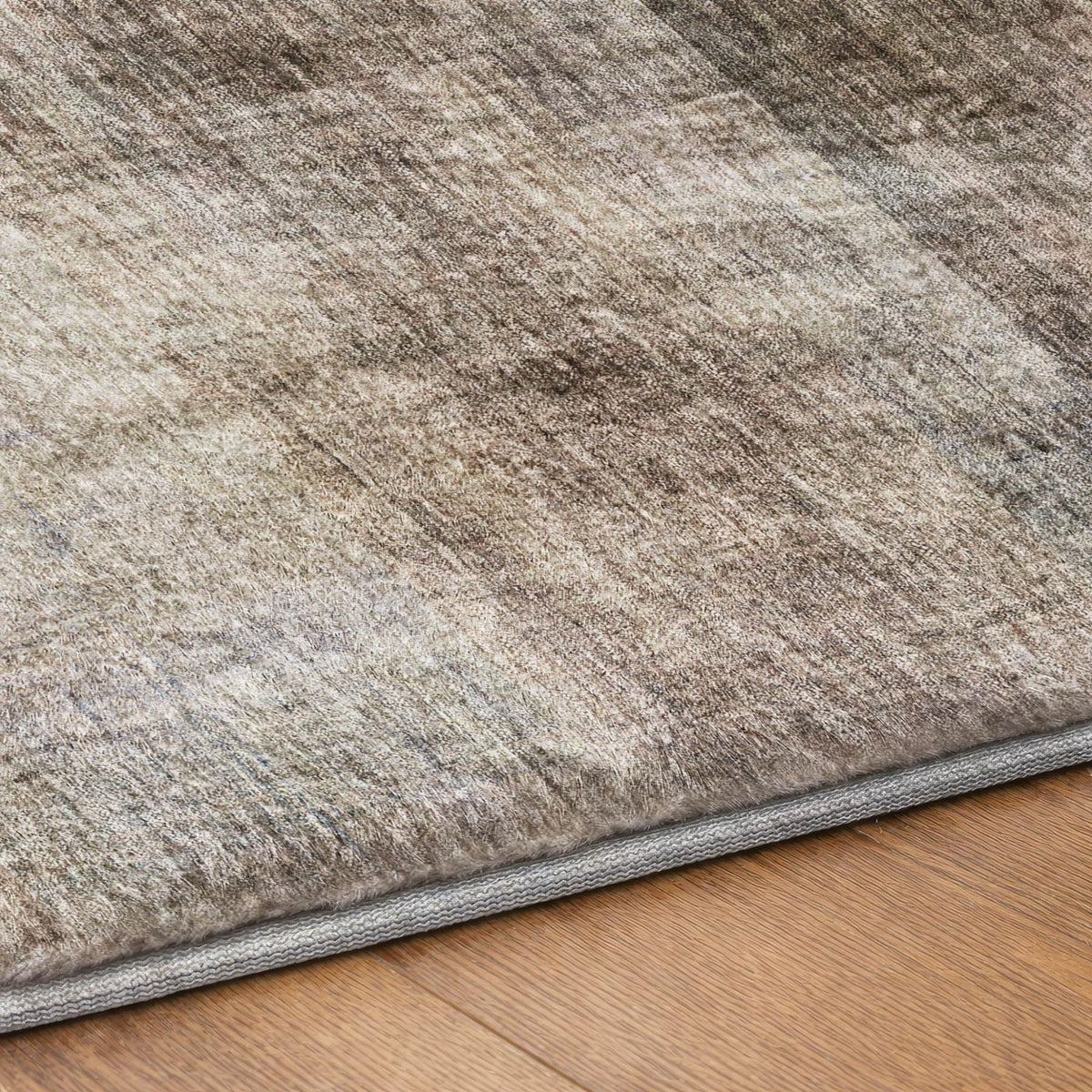 3' X 5' Brown And Gray Geometric Shag Washable Area Rug With UV Protection - HomeRoots - Flyclothing LLC
