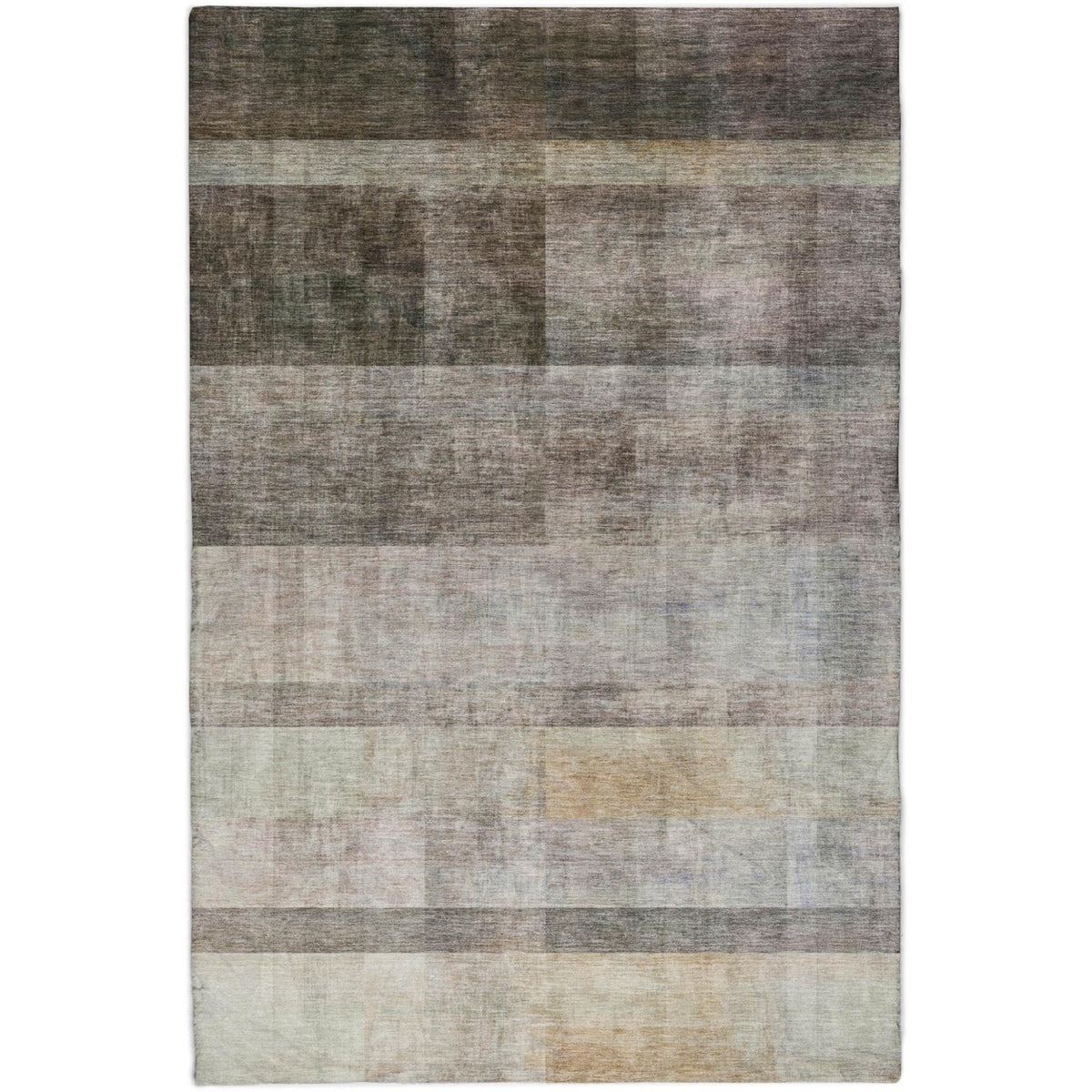 10' X 14' Brown And Gray Geometric Shag Washable Area Rug With UV Protection - HomeRoots - Flyclothing LLC
