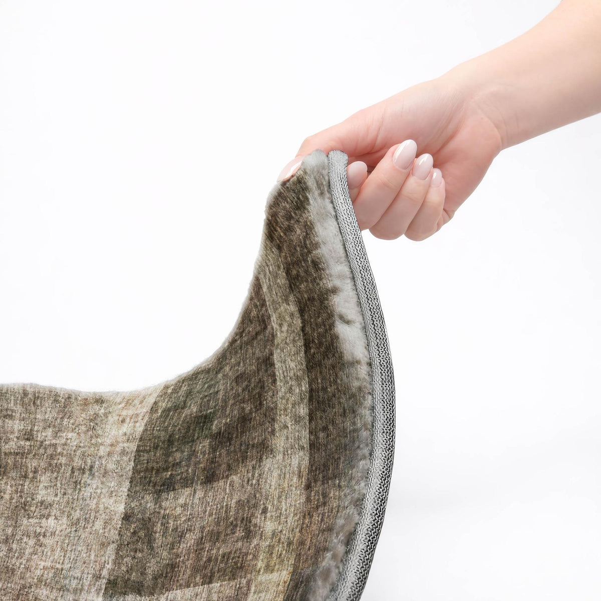 10' X 14' Brown And Gray Geometric Shag Washable Area Rug With UV Protection - HomeRoots - Flyclothing LLC