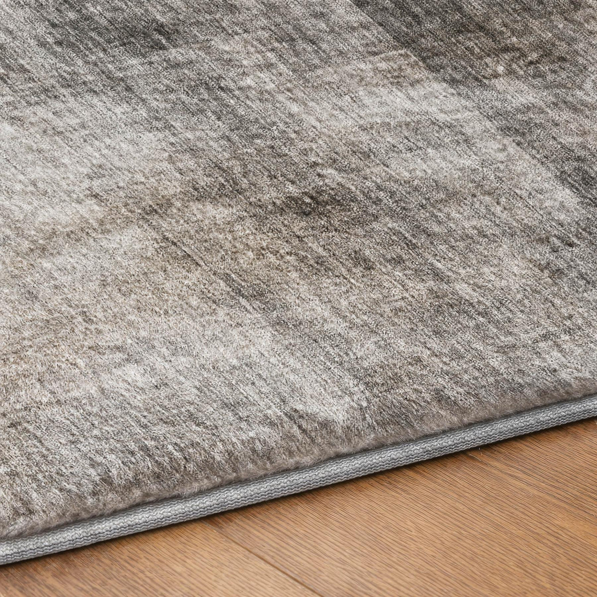 8' X 10' Gray And Silver Geometric Shag Washable Area Rug With UV Protection - HomeRoots - Flyclothing LLC