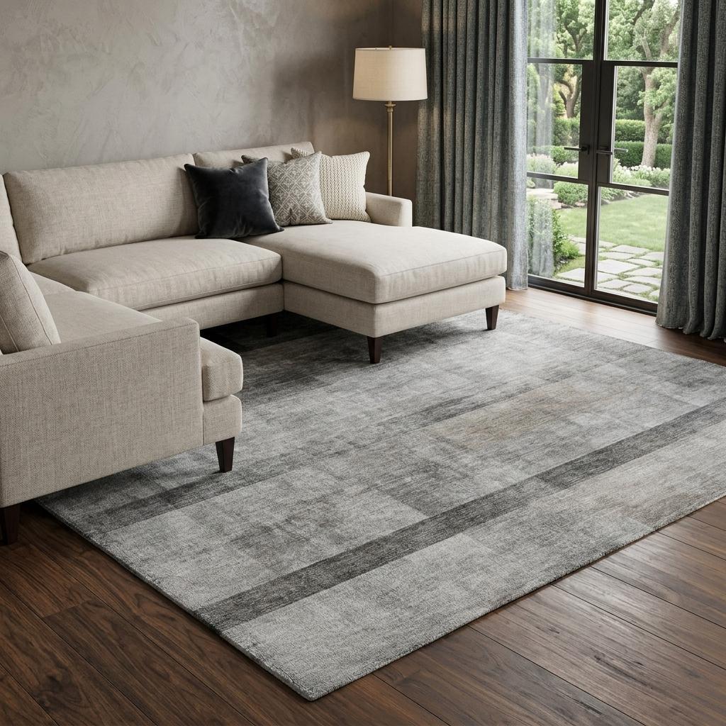 10' X 14' Gray And Silver Geometric Shag Washable Area Rug With UV Protection - HomeRoots - Flyclothing LLC