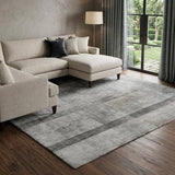 10' X 14' Gray And Silver Geometric Shag Washable Area Rug With UV Protection - HomeRoots - Flyclothing LLC