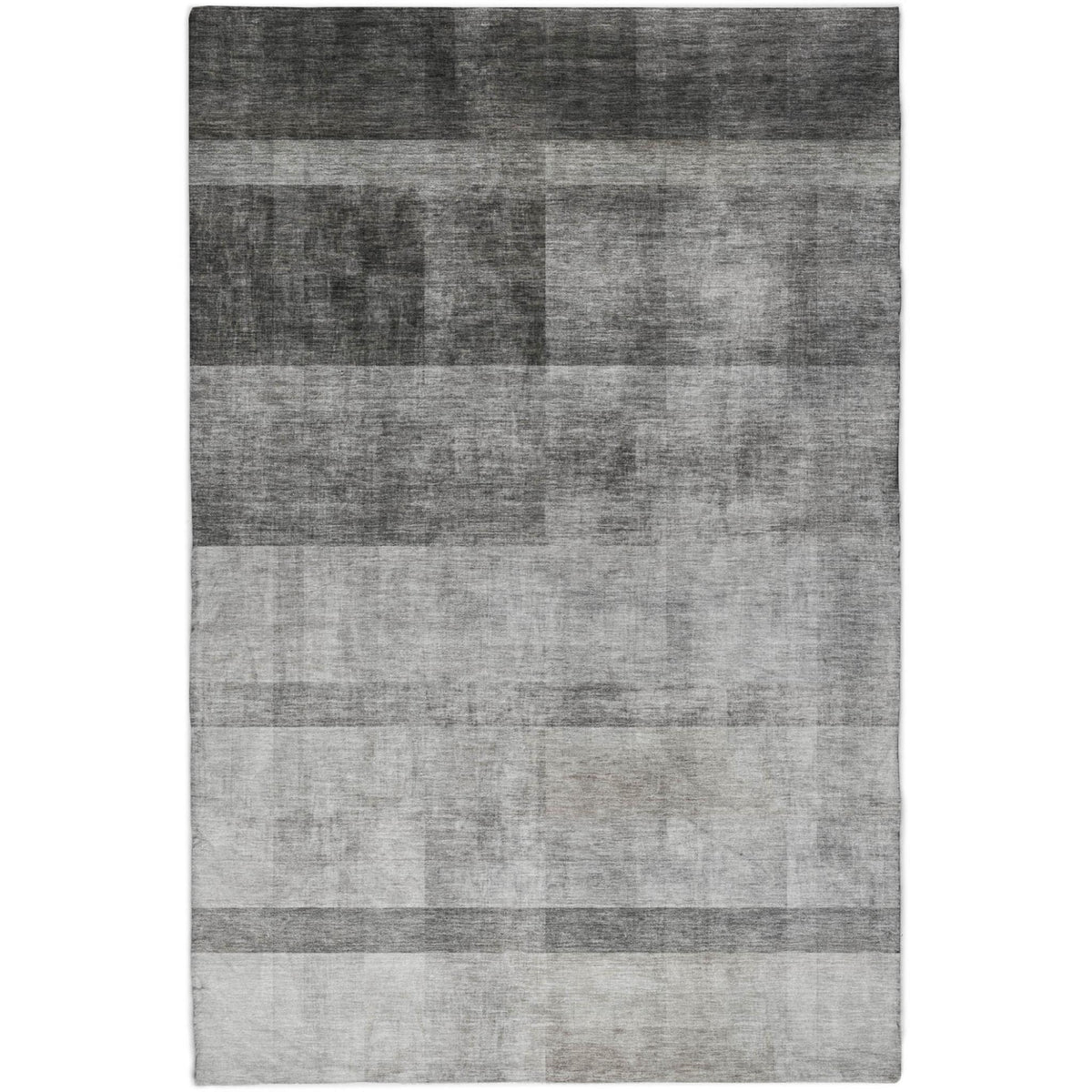 10' X 14' Gray And Silver Geometric Shag Washable Area Rug With UV Protection - HomeRoots - Flyclothing LLC