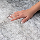 9' X 12' Navy Blue And Gray Geometric Shag Washable Area Rug With UV Protection - HomeRoots - Flyclothing LLC