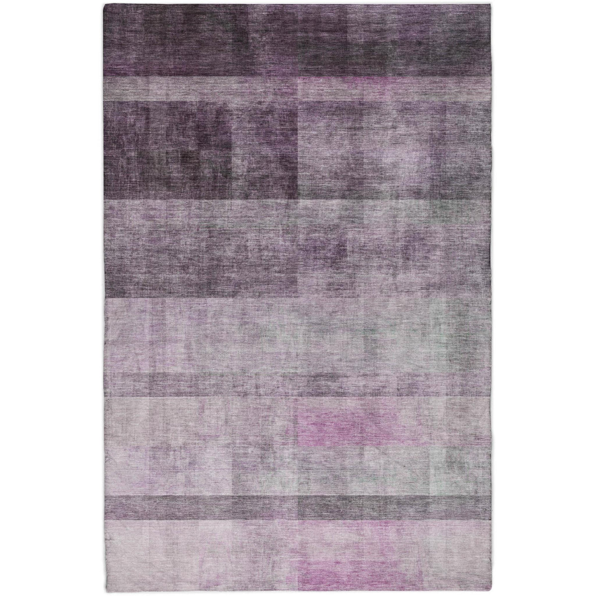 9' X 12' Purple And Gray Geometric Shag Washable Area Rug With UV Protection - HomeRoots - Flyclothing LLC