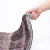 9' X 12' Purple And Gray Geometric Shag Washable Area Rug With UV Protection - HomeRoots - Flyclothing LLC