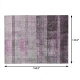 10' X 14' Purple And Gray Geometric Shag Washable Area Rug With UV Protection - HomeRoots - Flyclothing LLC