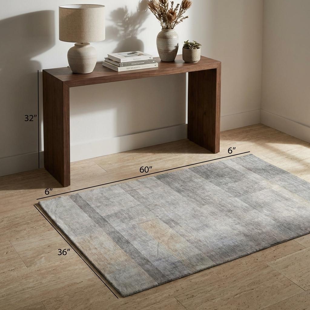 3' X 5' Taupe And Gray Geometric Shag Washable Area Rug With UV Protection - HomeRoots - Flyclothing LLC