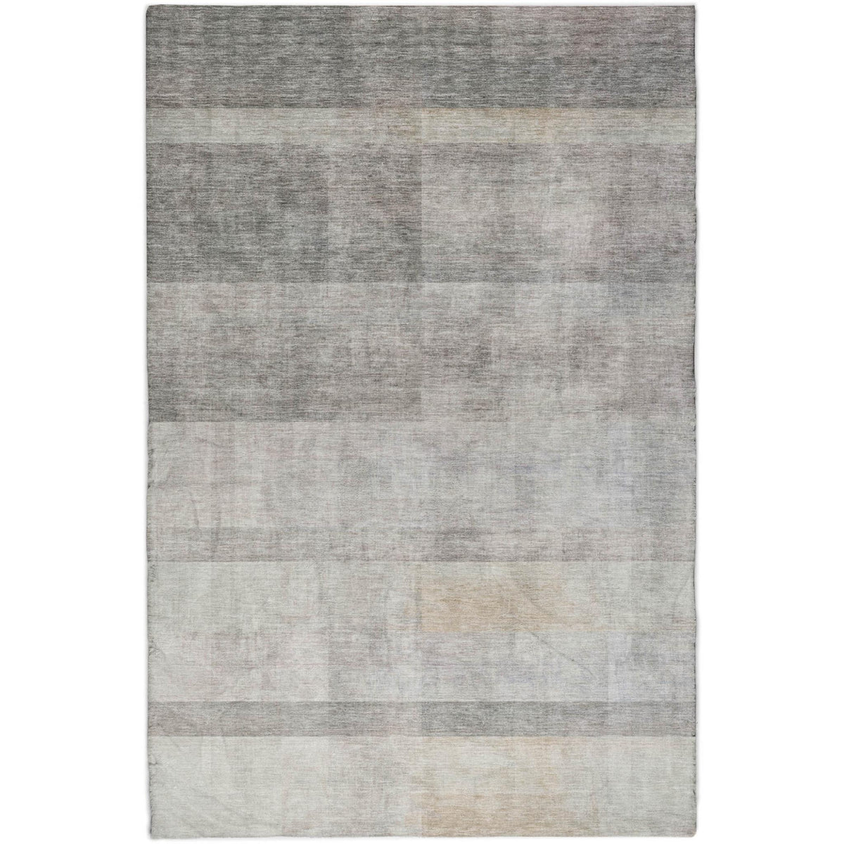 3' X 5' Taupe And Gray Geometric Shag Washable Area Rug With UV Protection - HomeRoots - Flyclothing LLC