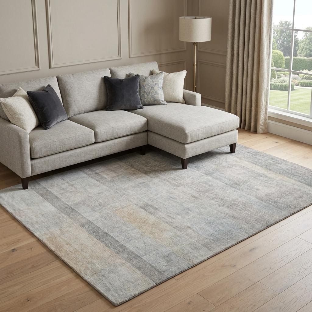 8' X 10' Taupe And Gray Geometric Shag Washable Area Rug With UV Protection - HomeRoots - Flyclothing LLC