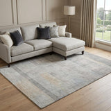 8' X 10' Taupe And Gray Geometric Shag Washable Area Rug With UV Protection - HomeRoots - Flyclothing LLC
