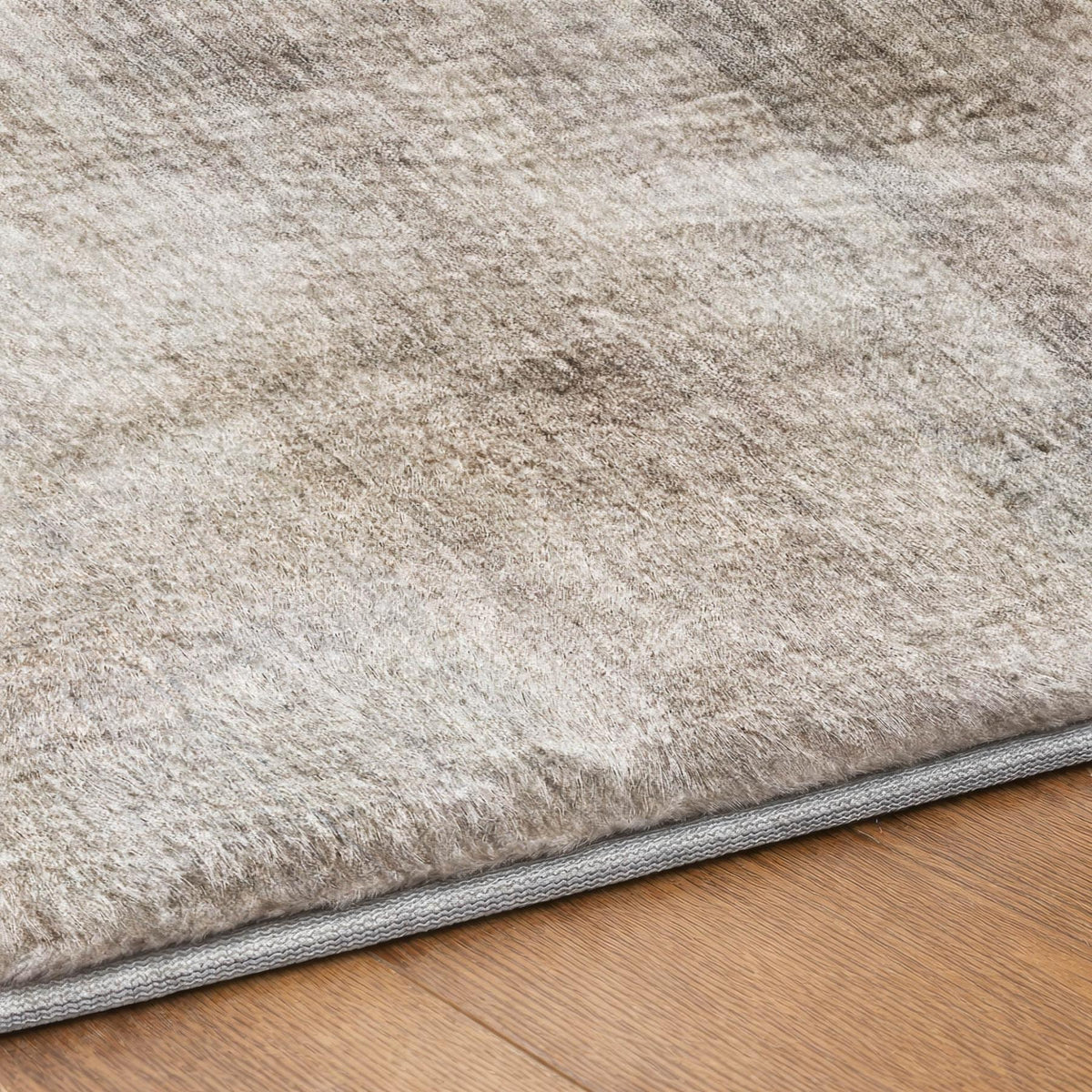 8' X 10' Taupe And Gray Geometric Shag Washable Area Rug With UV Protection - HomeRoots - Flyclothing LLC