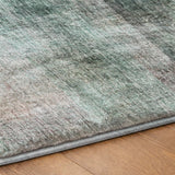 8' X 10' Teal And Gray Geometric Shag Washable Area Rug With UV Protection - HomeRoots - Flyclothing LLC