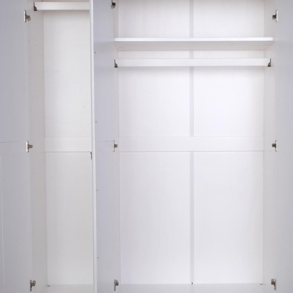 74" White Solid Wood Three Door Combo Dresser - HomeRoots - Flyclothing LLC