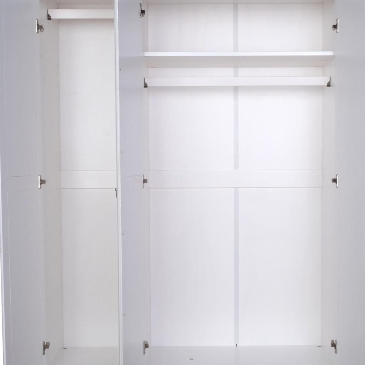 74" White Solid Wood Three Door Combo Dresser - HomeRoots - Flyclothing LLC