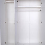 74" White Solid Wood Three Door Combo Dresser - HomeRoots - Flyclothing LLC