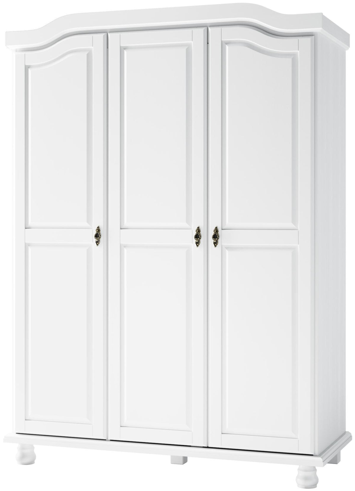 74" White Solid Wood Three Door Combo Dresser - HomeRoots - Flyclothing LLC