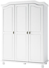 74" White Solid Wood Three Door Combo Dresser - HomeRoots - Flyclothing LLC