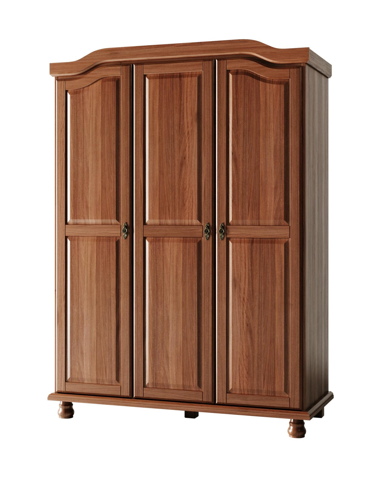 74" Coffee Solid Wood Three Door Combo Dresser - HomeRoots - Flyclothing LLC