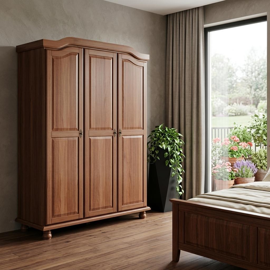 74" Coffee Solid Wood Three Door Combo Dresser - HomeRoots - Flyclothing LLC