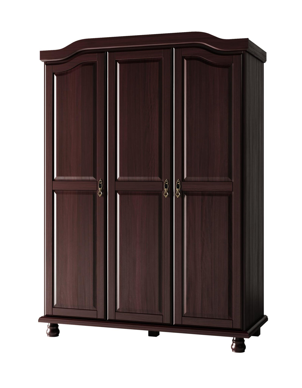 74" Dark Brown Solid Wood Three Door Combo Dresser - HomeRoots - Flyclothing LLC