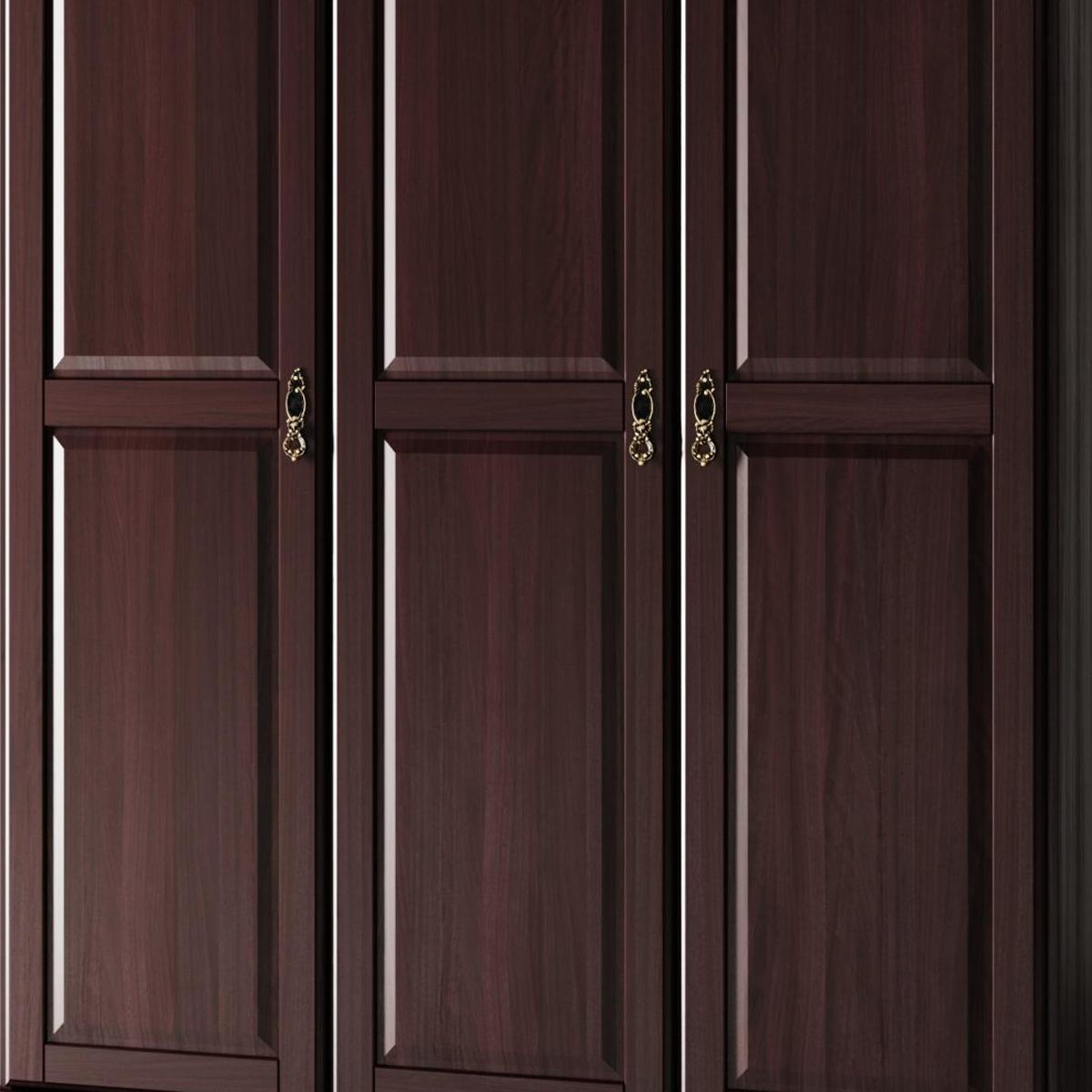74" Dark Brown Solid Wood Three Door Combo Dresser - HomeRoots - Flyclothing LLC